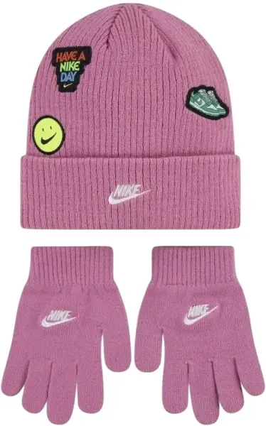 Зимовий набір аксесуарів дитячий Nike PATCH рожевий 8A3135-ACG
