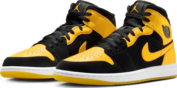 Кросівки Nike AIR JORDAN 1 MID SE жовто-чорні HJ6654-071