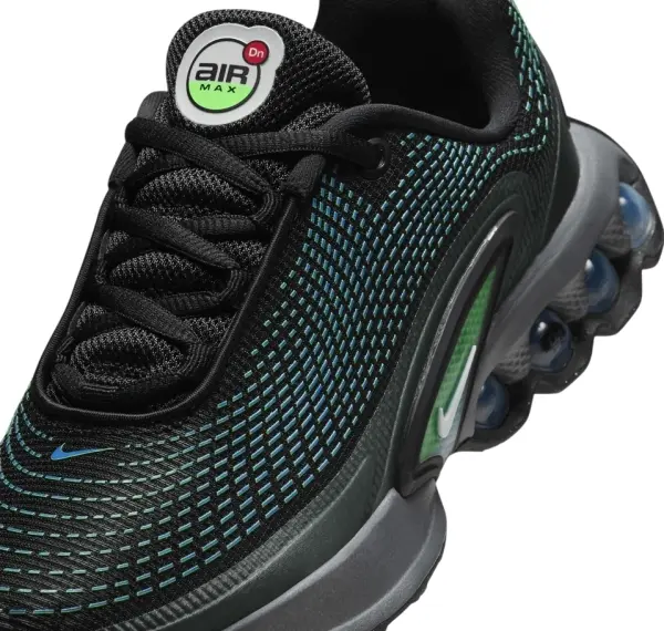 Кроссовки подростковые Nike AIR MAX DN (GS) черно-салатово-голубые FB8987-010