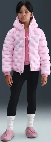 Куртка детская Nike SEAMLESS QUILTED PUFFER светло-розовая 36N108-A9Y