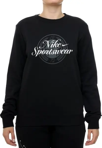 Світшот жіночий Nike SPORTSWEAR CLUB FLEECE GRAPHIC чорно-білий HV2342-010