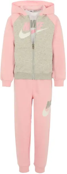 Спортивний костюм дитячий Nike SPORTSWEAR рожево-сіро-білий 36N341-A0W