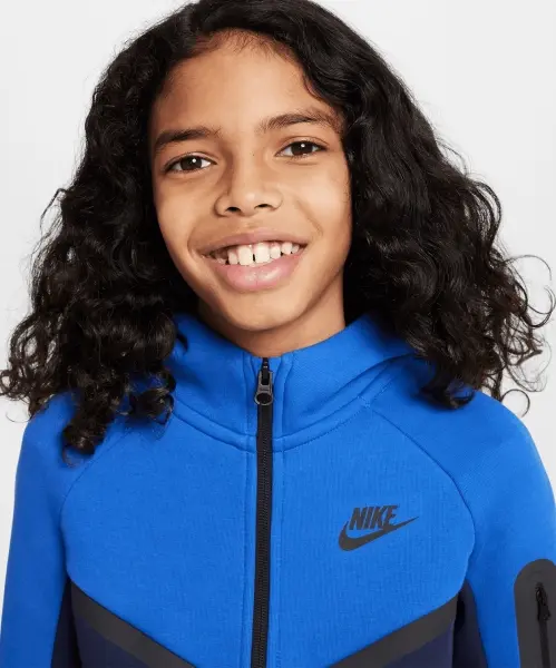 Толстовка підліткова Nike SPORTSWEAR TECH FLEECE синьо-темно-синя HV5867-451
