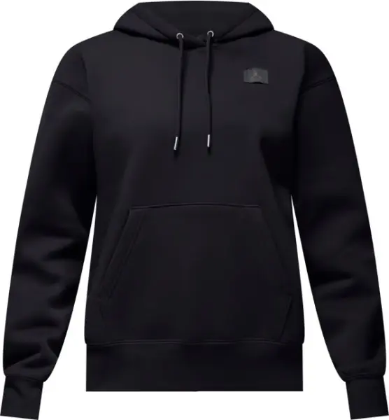 Худі жіноче Nike JORDAN FLIGHT FLEECE SATIN-LINED PULLOVER HOODIE чорне FV7050-010