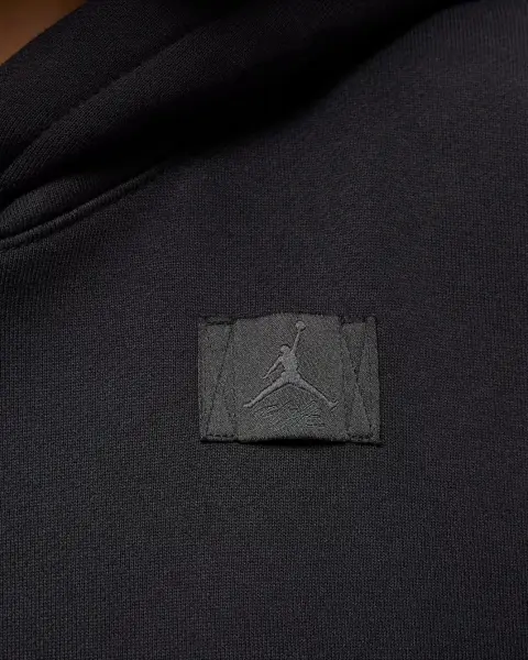 Худі жіноче Nike JORDAN FLIGHT FLEECE SATIN-LINED PULLOVER HOODIE чорне FV7050-010