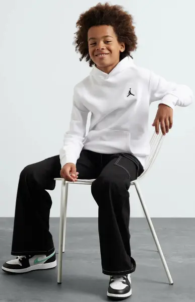 Худі підліткове Nike JORDAN BROOKLYN FLEECE біле 95F116-001