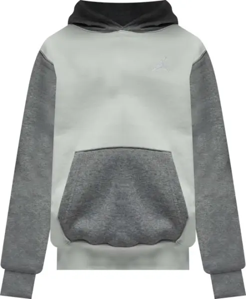 Худи подростковое Nike JORDAN BROOKLYN FLEECE серо-светло-серое 95F116-F40