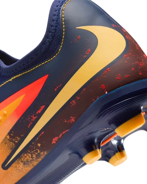 Бутсы детские Nike JR PHANTOM 6 LOW ACADEMY 'ERLING HAALAND' FG/MG EH оранжево-красно-темно-синие HQ2032-800