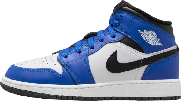 Кроссовки подростковые Nike AIR JORDAN 1 MID (GS) сине-бело-черные DQ8423-402