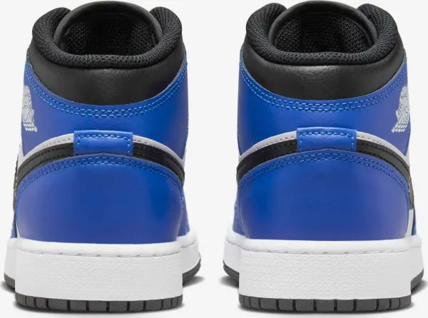 Кроссовки подростковые Nike AIR JORDAN 1 MID (GS) сине-бело-черные DQ8423-402