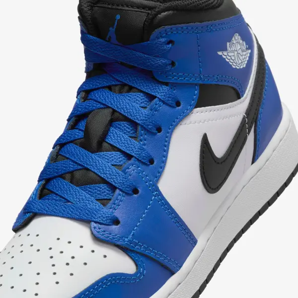 Кроссовки подростковые Nike AIR JORDAN 1 MID (GS) сине-бело-черные DQ8423-402
