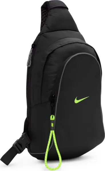 Сумка через плече Nike SPORTSWEAR ESSENTIALS SLING BAG чорно-салатова DJ9796-060