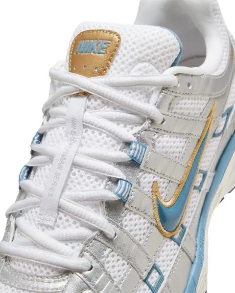 Кроссовки Nike P-6000 бело-серебряно-голубо-золотые HJ7246-100