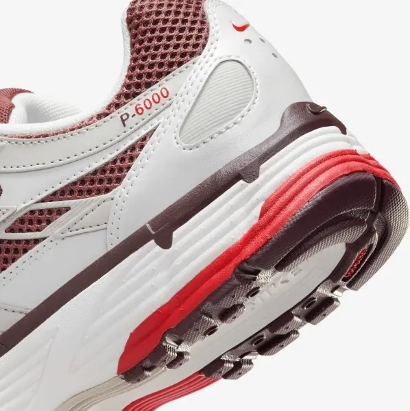 Кроссовки женские Nike P-6000 светло-серо-красно-бордовые HJ9598-100