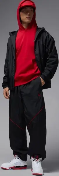 Спортивні штани Nike JORDAN BROOKLYN чорно-червоні IB1047-010