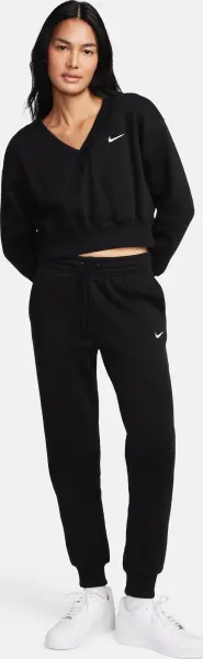 Спортивные штаны женские Nike PHOENIX FLEECE MID-RISE PANTS черные FZ7626-010