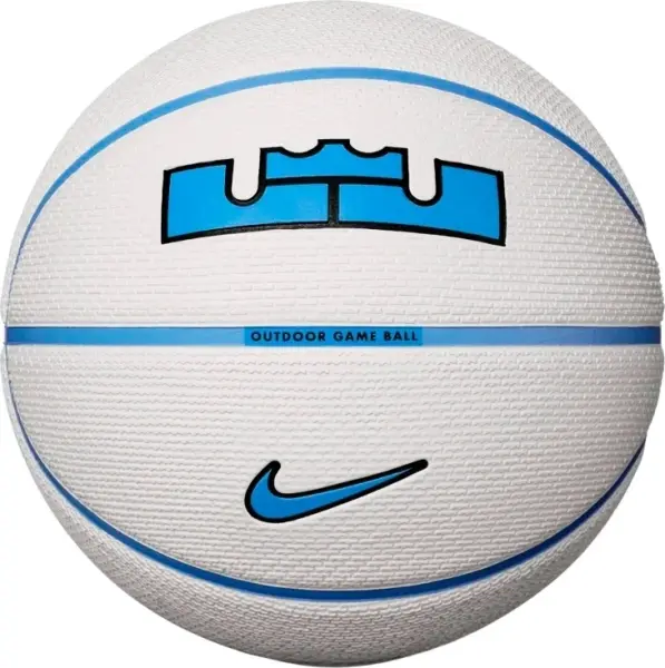 Баскетбольный мяч Nike PLAYGROUND 2.0 8P L JAMES DEFLATED бело-голубой Размер 7 N.100.4372.086.07
