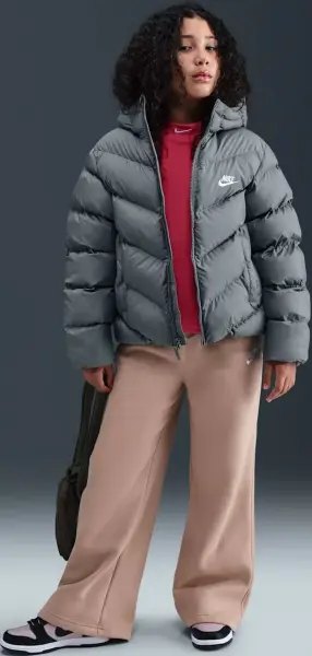Куртка підліткова Nike SPORTSWEAR ALL DAY PLAY THERMA-FIT LOOSE-FIT сіра HQ4976-084