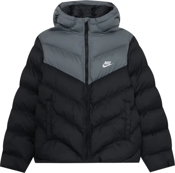 Куртка підліткова Nike SPORTSWEAR ALL DAY PLAY THERMA-FIT LOOSE-FIT чорно-сіра IB6164-010