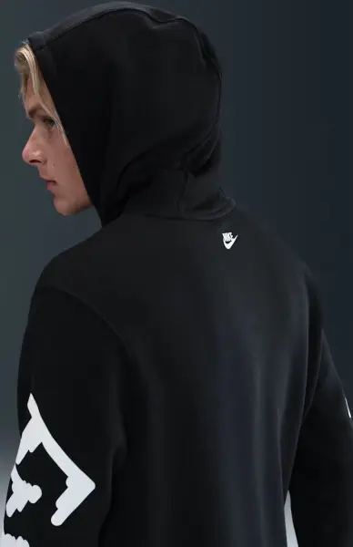 Худи Nike SPORTSWEAR CLUB FLEECE черно-белое IH4258-010