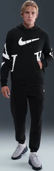 Худи Nike SPORTSWEAR CLUB FLEECE черно-белое IH4258-010