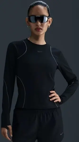 Лонгслів для бігу жіночий Nike RUNNING DIVISION чорний FV6418-010