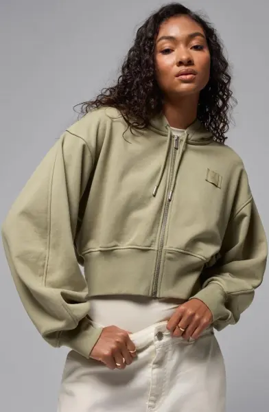 Спортивный костюм женский Nike JORDAN FLIGHT FLEECE светло-оливковый IB9863-205__IF3590-205