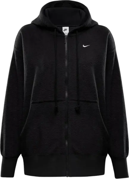 Толстовка жіноча Nike SPORTSWEAR PHOENIX PLUSH OVERSIZED COSY FLEECE чорна FZ1267-010