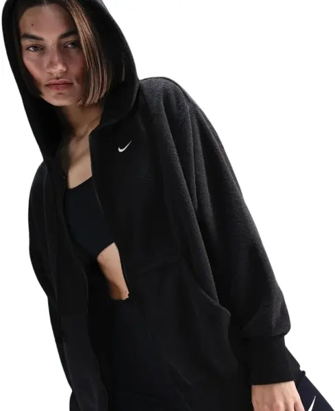 Толстовка жіноча Nike SPORTSWEAR PHOENIX PLUSH OVERSIZED COSY FLEECE чорна FZ1267-010