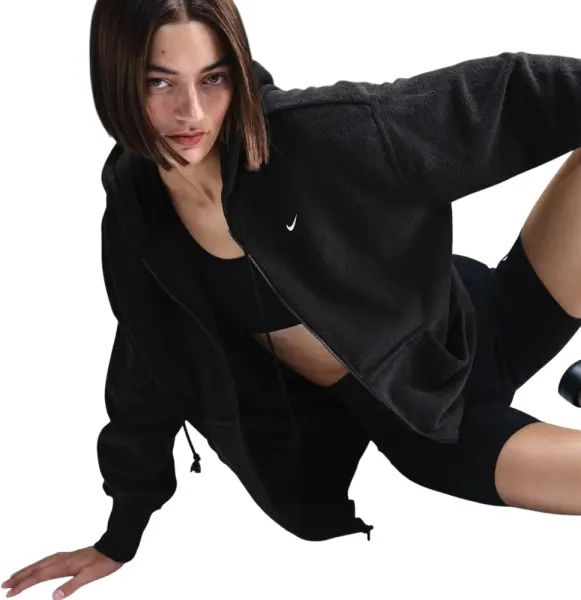 Толстовка жіноча Nike SPORTSWEAR PHOENIX PLUSH OVERSIZED COSY FLEECE чорна FZ1267-010