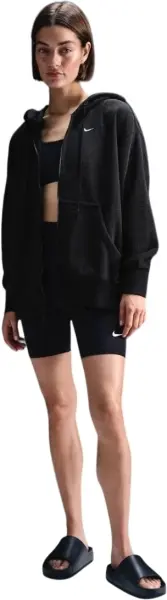 Толстовка жіноча Nike SPORTSWEAR PHOENIX PLUSH OVERSIZED COSY FLEECE чорна FZ1267-010