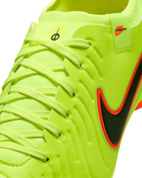 Бутси Nike TIEMPO LEGEND 10 PRO FG лаймово-оранжево-чорні DV4333-701