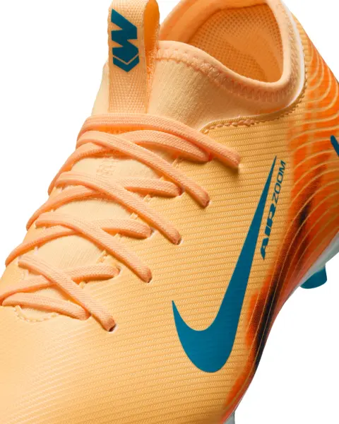 Бутсы детские Nike JR MERCURIAL ZOOM VAPOR 16 ACADEMY "KYLIAN MBAPPE" FG/MG оранжево-темно-бирюзовые FQ8394-801