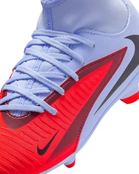 Бутси дитячі Nike JR PHANTOM 6 HIGH CLUB FG/MG світло-синьо-червоні HQ2022-400