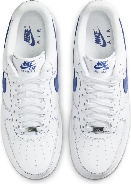 Кроссовки Nike AIR FORCE 1 '07 LV8 бело-темно-синие HQ2037-100