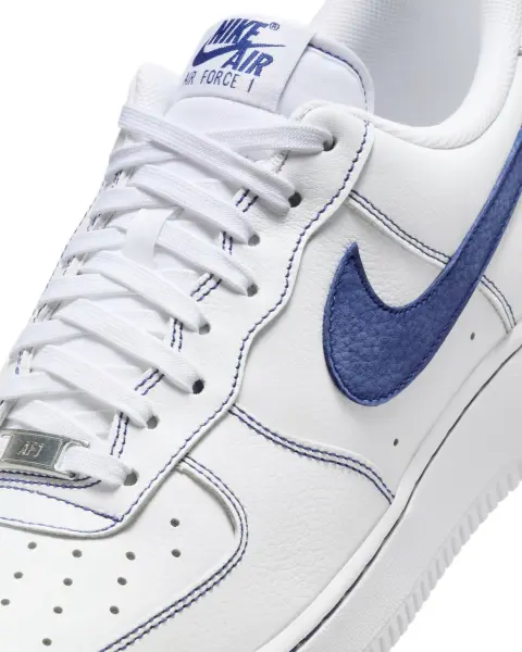 Кроссовки Nike AIR FORCE 1 '07 LV8 бело-темно-синие HQ2037-100