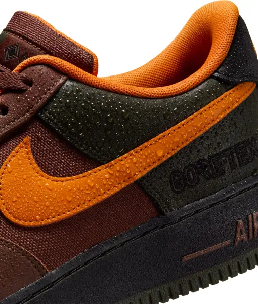 Кросівки Nike AIR FORCE 1 GORE-TEX коричнево-оранжево-чорні CK2630-201