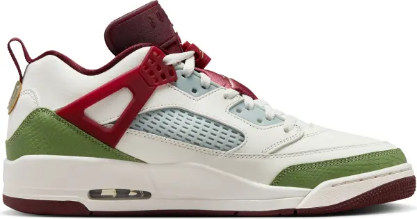 Кроссовки Nike JORDAN SPIZIKE LOW LUNAR NEW YEAR молочно-бордово-зеленые FJ6372-100