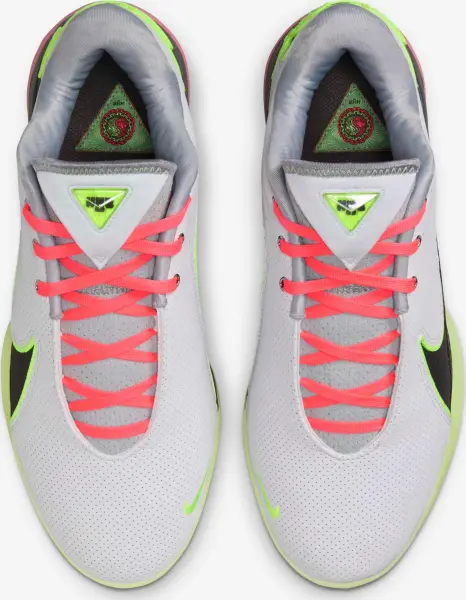 Кросівки баскетбольні Nike LEBRON XXII сіро-салатово-коралово-чорні FZ1094-101
