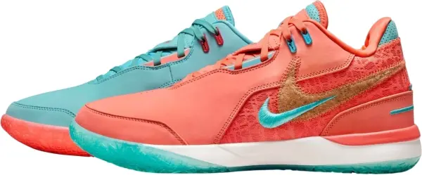 Кросівки баскетбольні Nike ZOOM LEBRON NXXT GEN AMPD персиково-бірюзові FJ1566-401