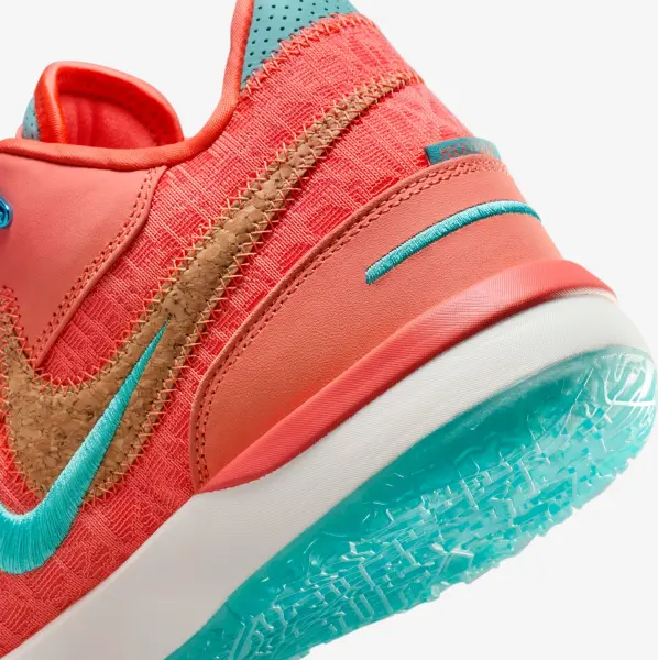 Кросівки баскетбольні Nike ZOOM LEBRON NXXT GEN AMPD персиково-бірюзові FJ1566-401