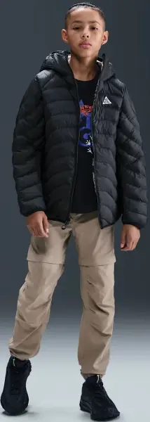 Куртка двостороння підліткова Nike ACG 'LAVA FLOW' THERMA-FIT ADV чорно-бежево-м'ятна HQ9648-010