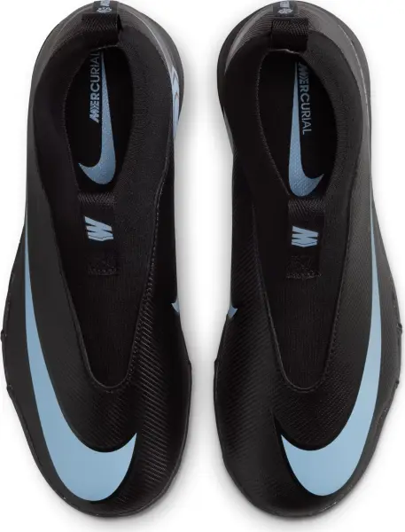 Сороконіжки (шиповки) дитячі Nike JR MERCURIAL ZOOM SUPERFLY 10 ACADEMY TF чорно-блакитні FQ8310-001