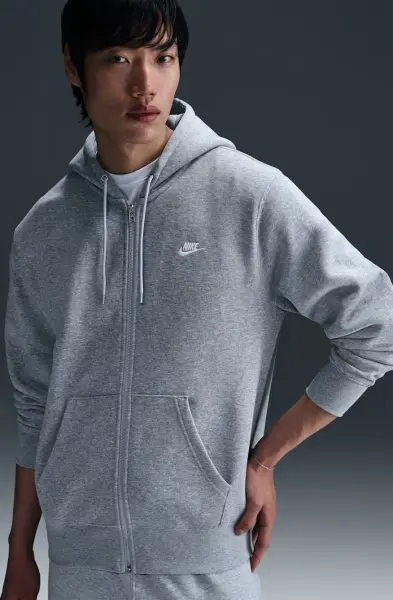 Толстовка Nike CLUB FLEECE сіра FN3861-063