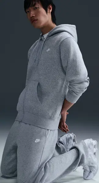 Толстовка Nike CLUB FLEECE сіра FN3861-063