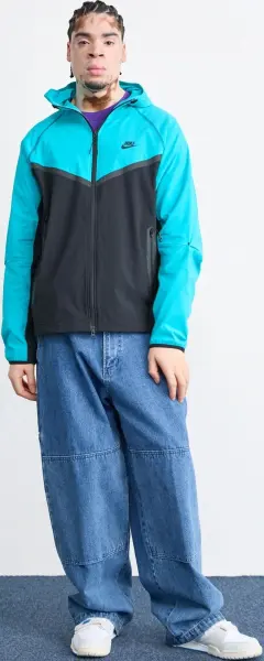 Ветровка Nike TECH WOVEN JACKET бирюзово-черная HM7151-345