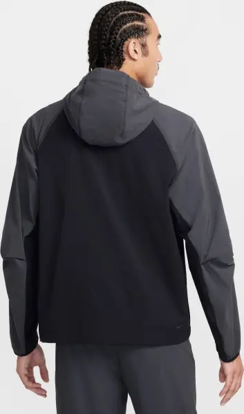 Вітровка Nike TECH WOVEN JACKET темно-сіро-чорно-салатова HM7151-013