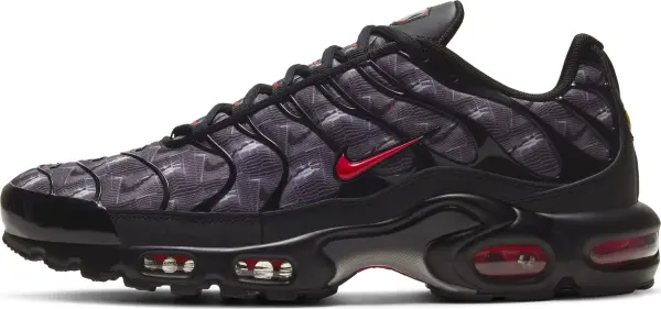 Кросівки Nike AIR MAX PLUS темно-сіро-чорно-червоні DJ0638-001