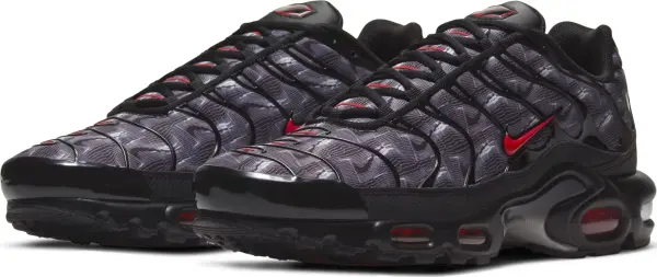 Кросівки Nike AIR MAX PLUS темно-сіро-чорно-червоні DJ0638-001