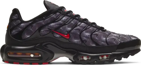 Кросівки Nike AIR MAX PLUS темно-сіро-чорно-червоні DJ0638-001